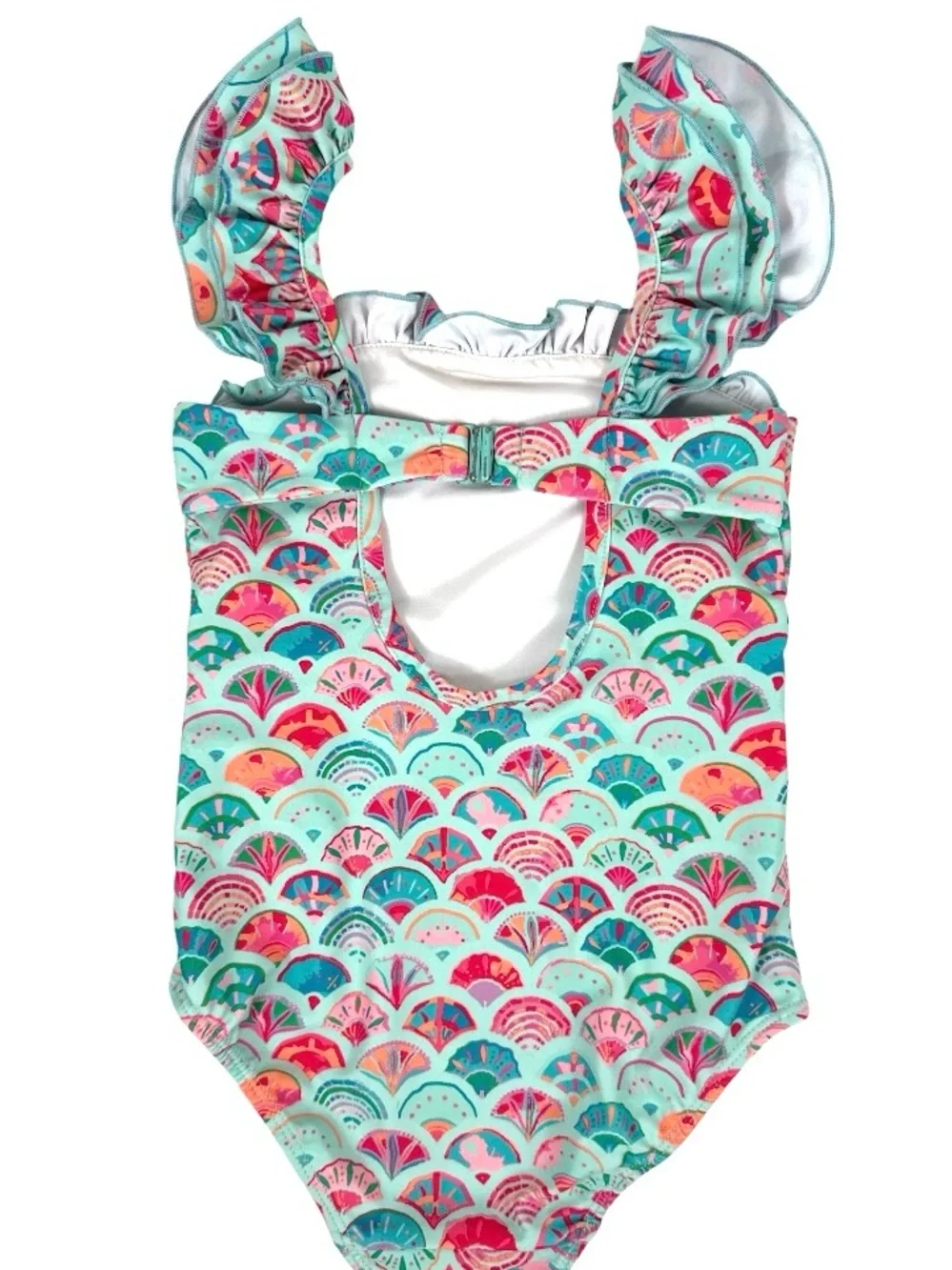 SweetHoney Girls Mermaid Ruffle One-Piece Swimsuit